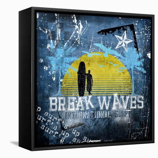 Break Waves-Joan Coleman-Framed Stretched Canvas