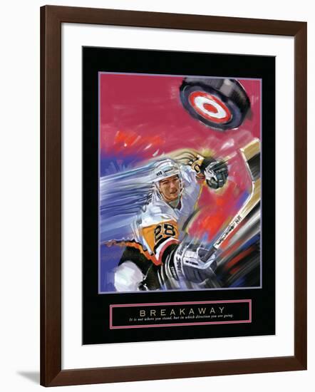 Breakaway - Slap Shot-Bill Hall-Framed Art Print