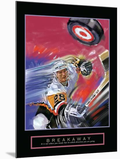 Breakaway - Slap Shot-Bill Hall-Mounted Art Print