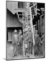 Breaker boys at Woodward Coal Mines, Pennsylvania, c.1900-Detroit Publishing Co.-Mounted Photographic Print