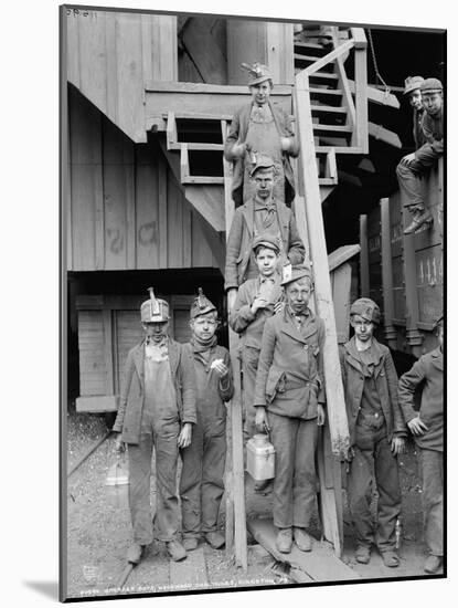 Breaker boys at Woodward Coal Mines, Pennsylvania, c.1900-Detroit Publishing Co.-Mounted Photographic Print