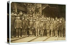 Breaker Boys Who Sort Coal by Hand at Ewen Breaker of Pennsylvania Coal Co-Lewis Wickes Hine-Stretched Canvas