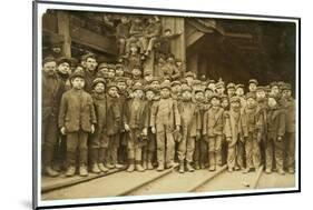 Breaker Boys Who Sort Coal by Hand at Ewen Breaker of Pennsylvania Coal Co-Lewis Wickes Hine-Mounted Photographic Print