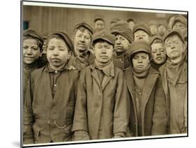 Breaker Boys (Who Sort Coal by Hand) at Hughestown Borough Coal Co. Pittston, Pennsylvania, 1911-Lewis Wickes Hine-Mounted Photographic Print