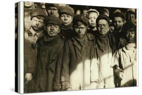 Breaker Boys (Who Sort Coal by Hand) at Hughestown Borough Coal Co. Pittston, Pennsylvania, 1911-Lewis Wickes Hine-Stretched Canvas