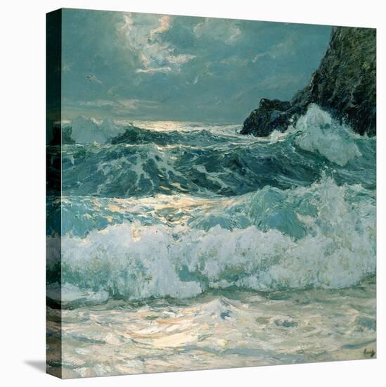 Breakers at Floodtide, 1909 (Oil on Canvas)-Frederick Judd Waugh-Stretched Canvas