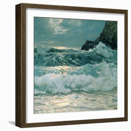 Breakers at Floodtide, 1909 (Oil on Canvas)-Frederick Judd Waugh-Framed Giclee Print