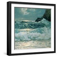 Breakers at Floodtide, 1909 (Oil on Canvas)-Frederick Judd Waugh-Framed Giclee Print