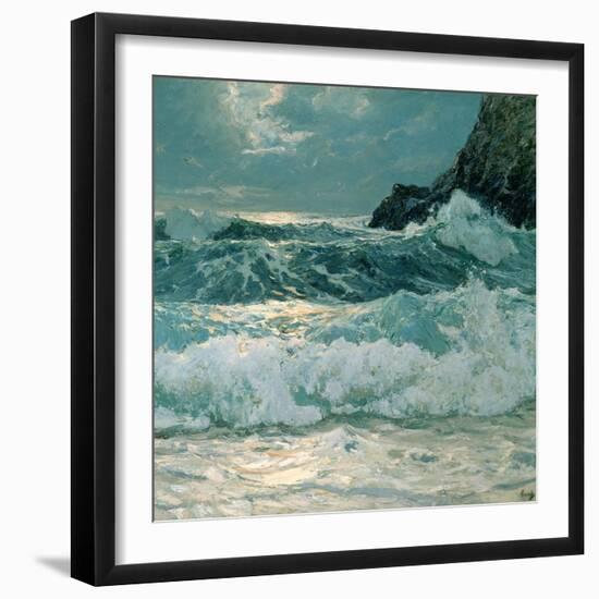 Breakers at Floodtide, 1909 (Oil on Canvas)-Frederick Judd Waugh-Framed Giclee Print