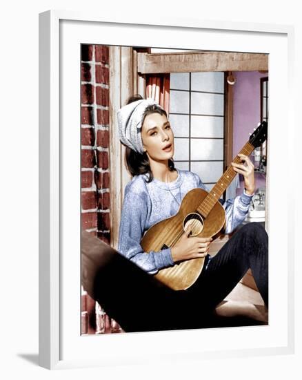 Breakfast at Tiffany's, Audrey Hepburn, 1961-null-Framed Photo