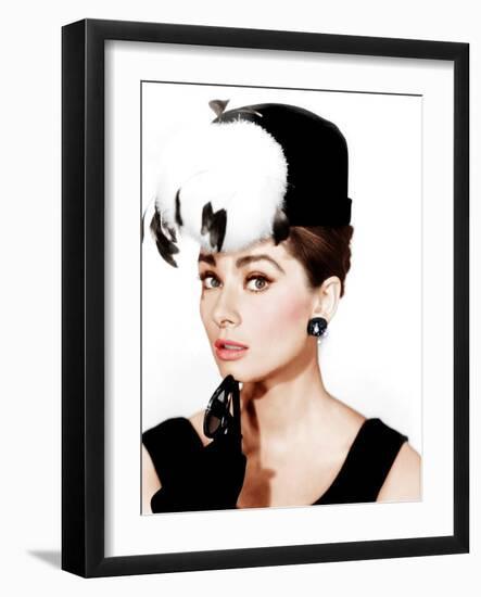 Breakfast at Tiffany's, Audrey Hepburn, 1961-null-Framed Photo