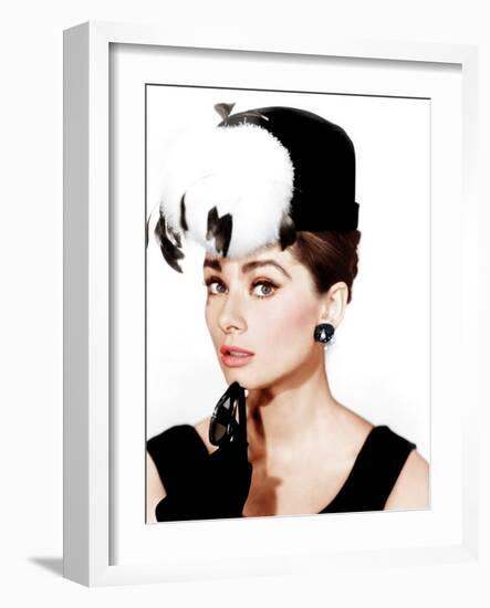 Breakfast at Tiffany's, Audrey Hepburn, 1961-null-Framed Photo