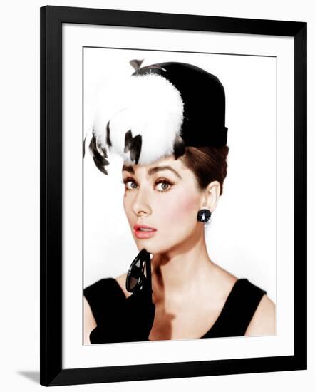 Breakfast at Tiffany's, Audrey Hepburn, 1961-null-Framed Photo