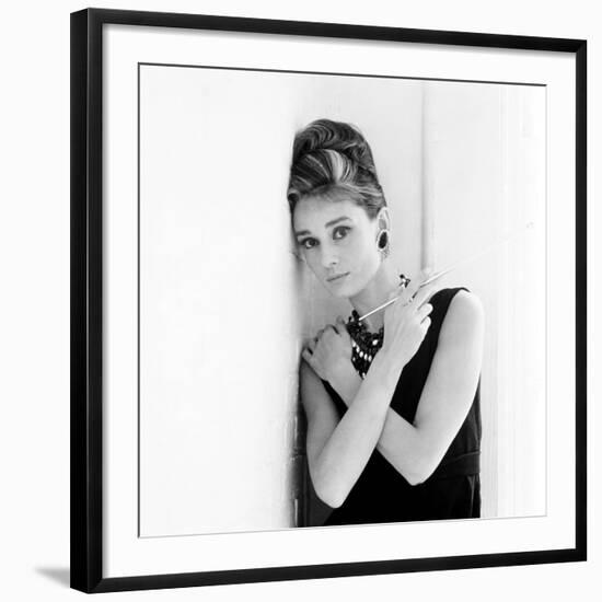 Breakfast at Tiffany's, Audrey Hepburn, 1961-null-Framed Photo