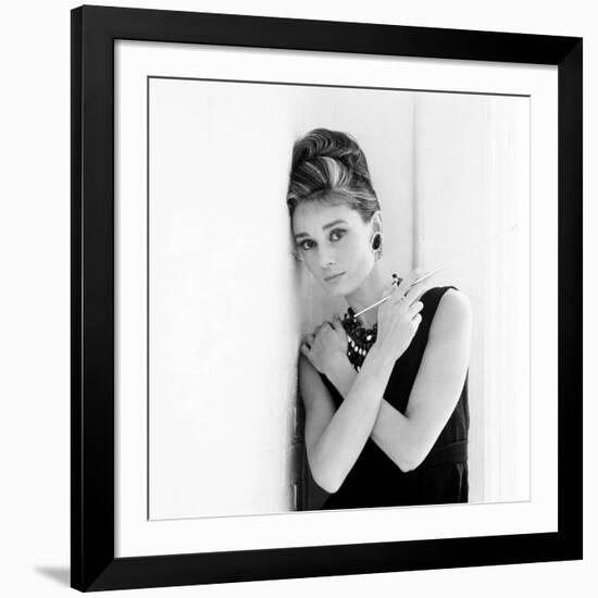 Breakfast at Tiffany's, Audrey Hepburn, 1961-null-Framed Photo