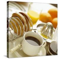 Breakfast, Coffee, Toast, Fresh Orange Juice-John Miller-Stretched Canvas