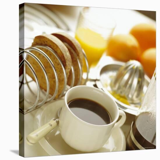 Breakfast, Coffee, Toast, Fresh Orange Juice-John Miller-Stretched Canvas