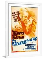 Breakfast For Two, Herbert Marshall, Barbara Stanwyck, 1937-null-Framed Art Print