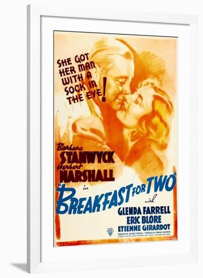 Breakfast For Two, Herbert Marshall, Barbara Stanwyck, 1937-null-Framed Art Print