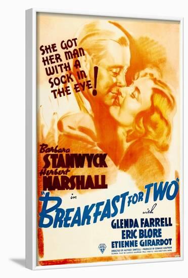 Breakfast For Two, Herbert Marshall, Barbara Stanwyck, 1937-null-Framed Art Print