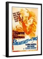 Breakfast For Two, Herbert Marshall, Barbara Stanwyck, 1937-null-Framed Art Print