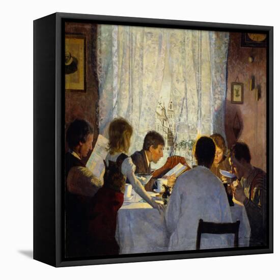 Breakfast Ii. Morning Mood-Gustav Wentzel-Framed Stretched Canvas