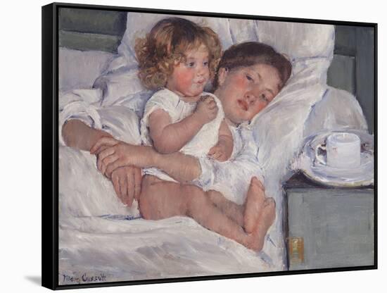 Breakfast in Bed, 1897-Mary Cassatt-Framed Stretched Canvas