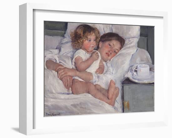 Breakfast in Bed, 1897-Mary Cassatt-Framed Giclee Print