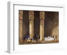 Breakfast in Egyptian Temple, from Empress Eugenie of France's Journey in Egypt-Charles Theodore Frere-Framed Giclee Print