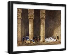 Breakfast in Egyptian Temple, from Empress Eugenie of France's Journey in Egypt-Charles Theodore Frere-Framed Giclee Print