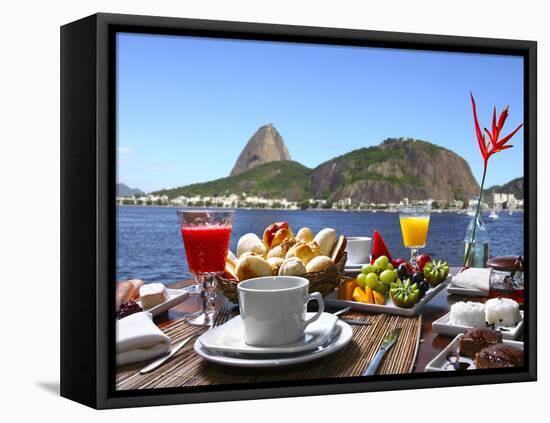 Breakfast In Rio De Janeiro-luiz rocha-Framed Stretched Canvas