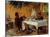 Breakfast in Sora-Peder Severin Krøyer-Stretched Canvas