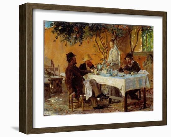 Breakfast in Sora-Peder Severin Krøyer-Framed Giclee Print