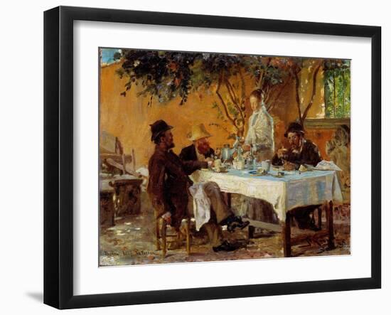 Breakfast in Sora-Peder Severin Krøyer-Framed Giclee Print