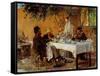 Breakfast in Sora-Peder Severin Krøyer-Framed Stretched Canvas
