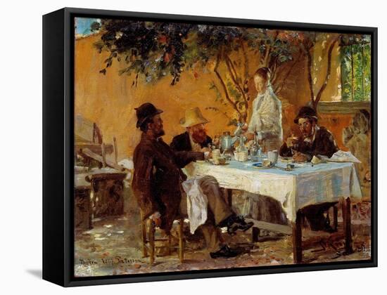 Breakfast in Sora-Peder Severin Krøyer-Framed Stretched Canvas