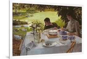 Breakfast in the Garden, 1883-Giuseppe Nittis-Framed Giclee Print