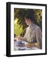 Breakfast in the Garden, 1883-Giuseppe De Nittis-Framed Giclee Print