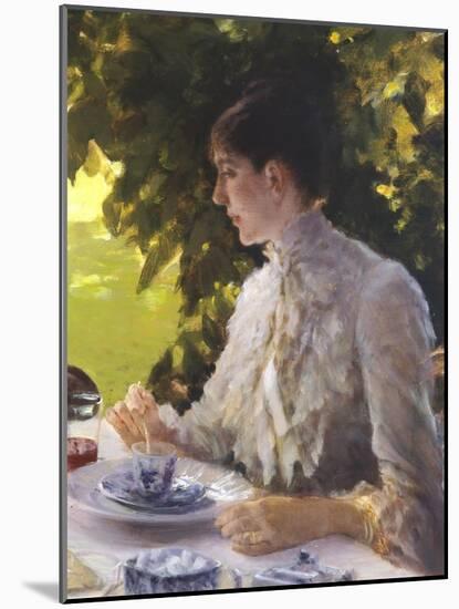 Breakfast in the Garden, 1883-Giuseppe De Nittis-Mounted Giclee Print