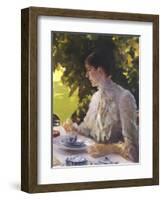 Breakfast in the Garden, 1883-Giuseppe De Nittis-Framed Giclee Print