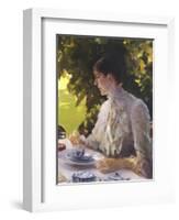 Breakfast in the Garden, 1883-Giuseppe De Nittis-Framed Giclee Print