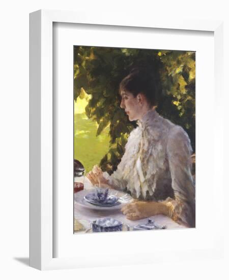 Breakfast in the Garden, 1883-Giuseppe De Nittis-Framed Giclee Print