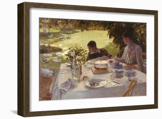 Breakfast in the Garden-Giuseppe De Nittis-Framed Giclee Print