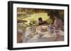 Breakfast in the Garden-Giuseppe De Nittis-Framed Giclee Print