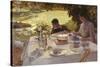 Breakfast in the Garden-Giuseppe De Nittis-Stretched Canvas