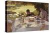 Breakfast in the Garden-Giuseppe De Nittis-Stretched Canvas