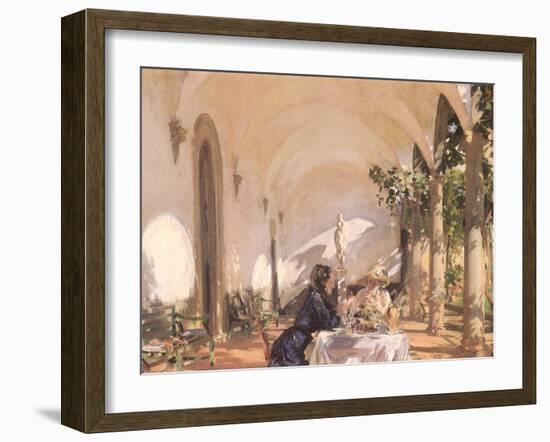 Breakfast in the Loggia, 1910-John Singer Sargent-Framed Giclee Print