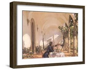 Breakfast in the Loggia, 1910-John Singer Sargent-Framed Giclee Print