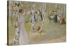 Breakfast in the Open (Frukost I Det Grona), 1910-Carl Larsson-Stretched Canvas