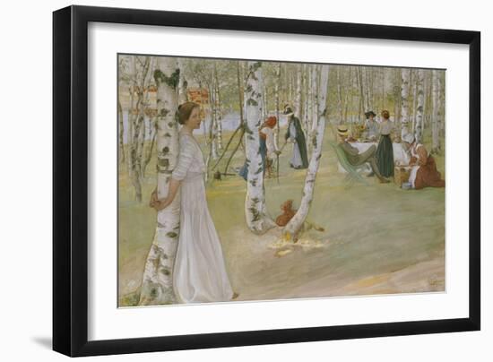 Breakfast in the Open (Frukost I Det Grona), 1910-Carl Larsson-Framed Giclee Print